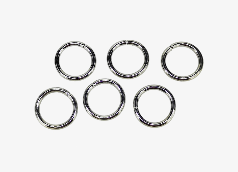 METAL ELEMENTS - JUMP RINGS - 2x14mm NICKEL COLOR - NICKEL FREE - 50g (50pcs.)