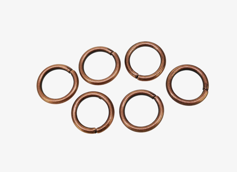 METAL ELEMENTS - JUMP RINGS - 2x14mm ANTIQUE BRASS - 50g (50pcs.)