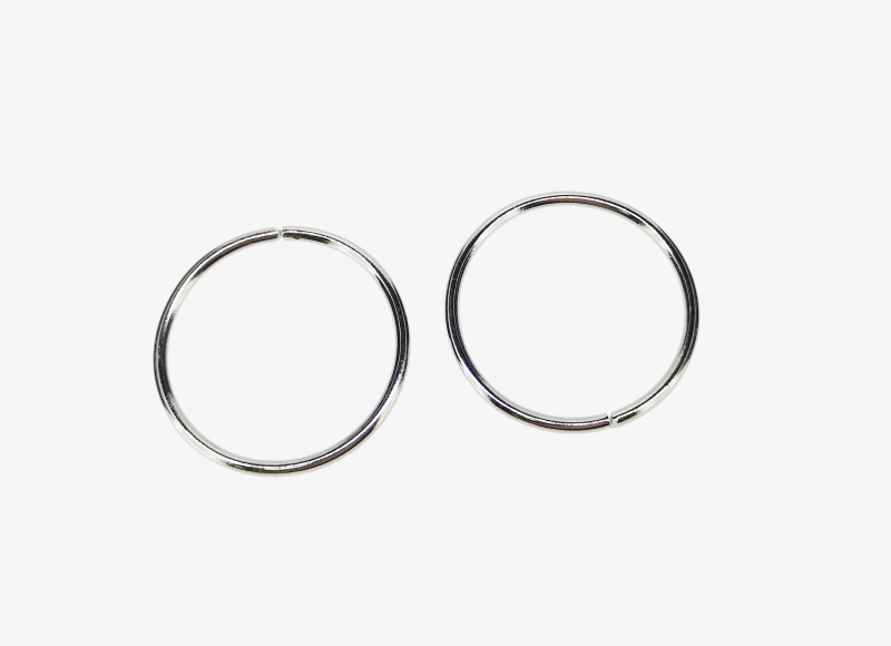 METAL ELEMENTS - JUMP RINGS - 2x30mm NICKEL COLOR - NICKEL FREE - 50g (22pcs.)