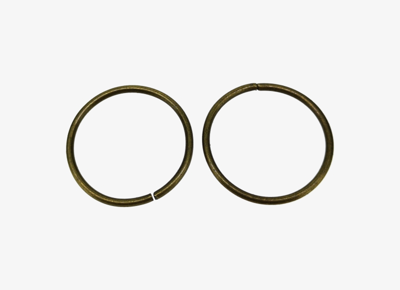 METAL ELEMENTS - JUMP RINGS - 2x30mm ANTIQUE BRONZE - NICKEL FREE - 50g (22pcs.)