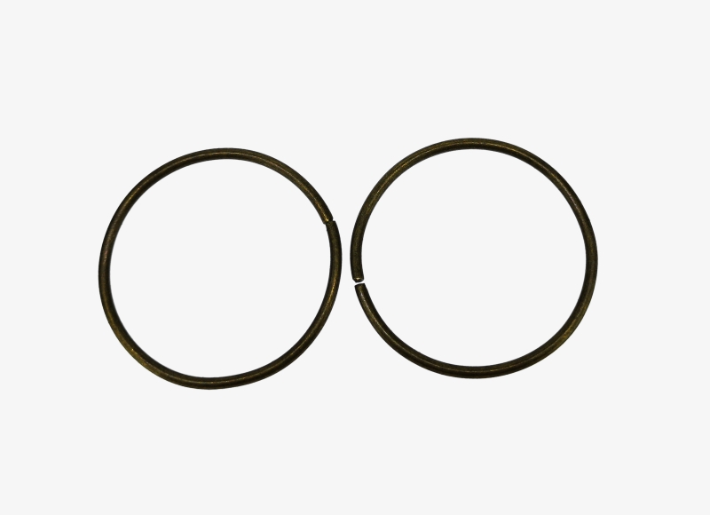 METAL ELEMENTS - JUMP RINGS - 2x40mm ANTIQUE BRONZE - NICKEL FREE - 50g (17pcs.)