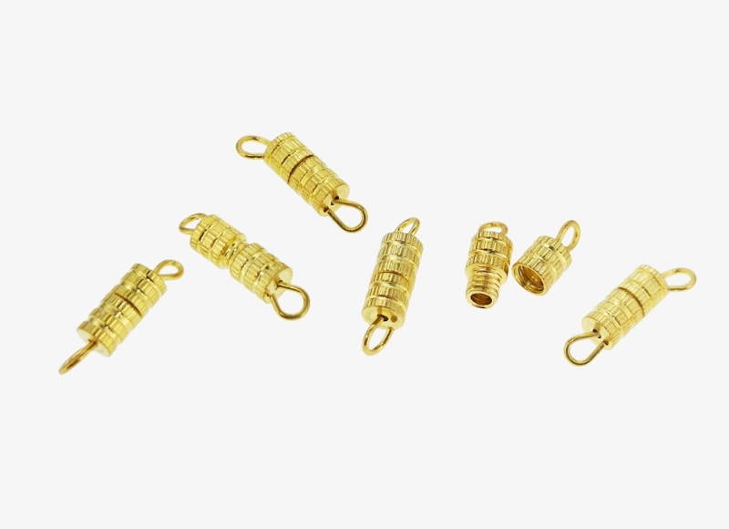 METAL ELEMENTS - BARREL SCREW CLASP 03 - 4x15mm GOLD COLOR - 10pcs. Hole-2.0mm