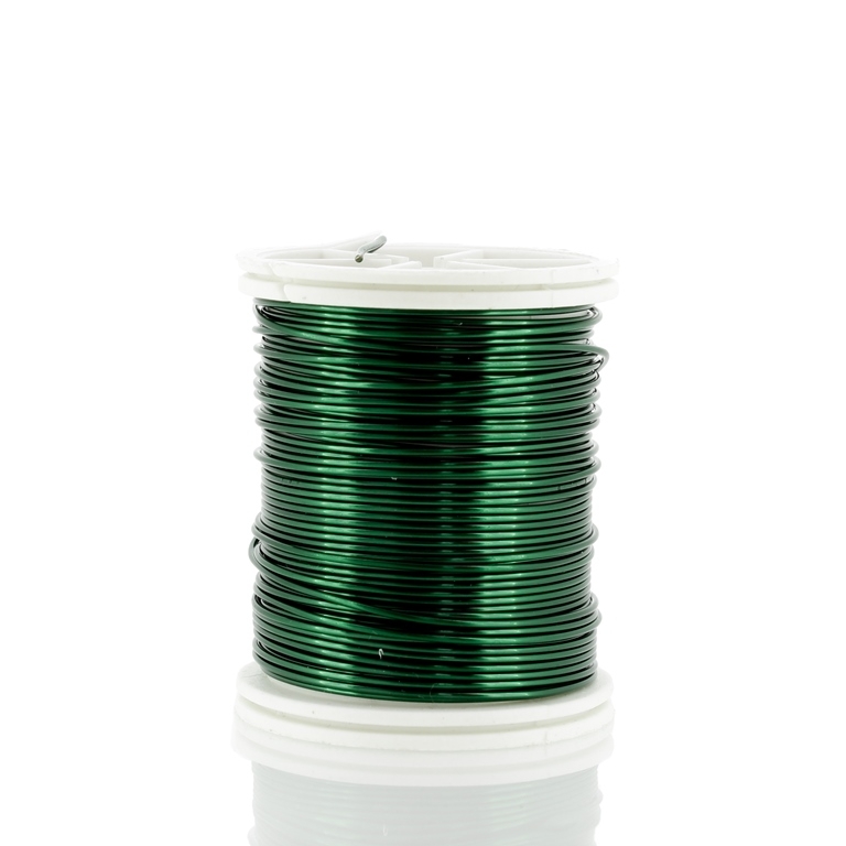 METAL ELEMENTS - COPPER WIRE - 0.8mm GREEN (DARK) 07 - 6x8.5meters