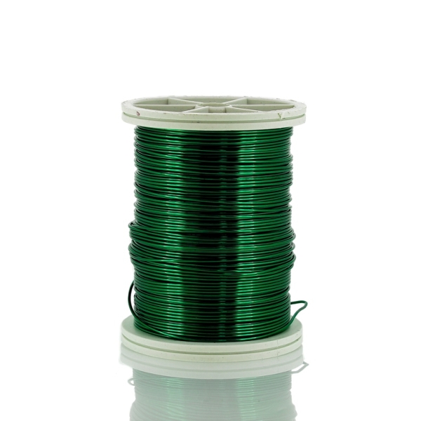 METAL ELEMENTS - COPPER WIRE - 0.6mm GREEN (DARK) 07 - 6x13meters