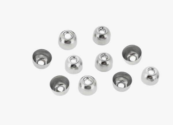 METAL ELEMENTS - CAP - PLAIN BEAD CAP - 5.5х8mm NICKEL COLOR - 1000pcs. Hole:2.8mm