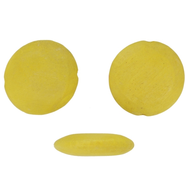 WOODEN BEADS - DISK FLAT ROUND - 32х8mm YELLOW (DARK) - 50pcs. Hole:3.0mm