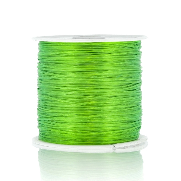 ELASTIC CRYSTAL STRING - FLAT - 0.8mm GREEN - 100meters