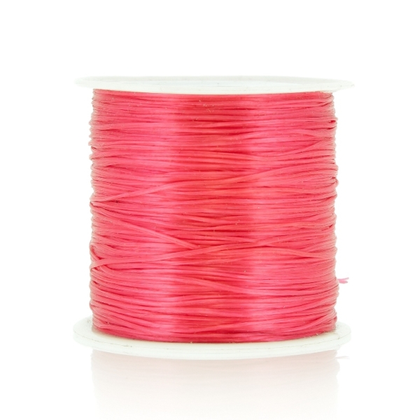 ELASTIC CRYSTAL STRING - FLAT - 0.8mm CYCLAMEN - 100meters