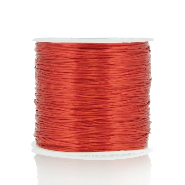 ELASTIC CRYSTAL STRING - FLAT - 0.8mm RED - 100meters