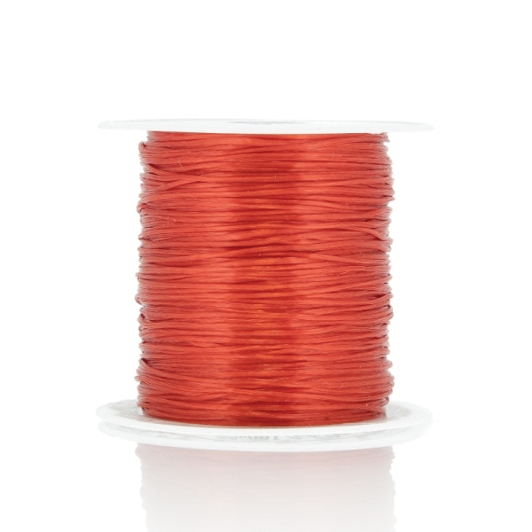 ELASTIC CRYSTAL STRING - FLAT - 0.8mm RED - 25x20meters