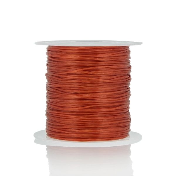 ELASTIC CRYSTAL STRING - FLAT - 0.8mm RED (DARK) - 25x20meters