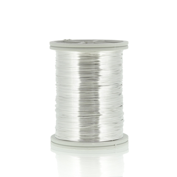 METAL ELEMENTS - COPPER WIRE WITH LACQUER COATING - 0.4mm SILVER 25 - 1pc. (32m)