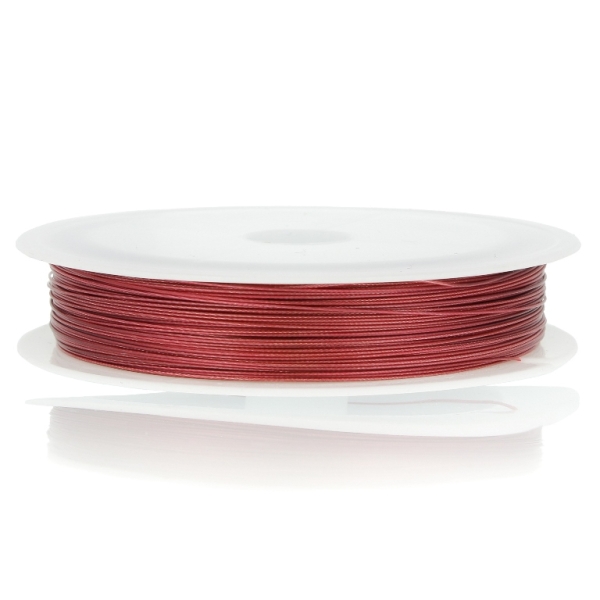 STEEL CORD - 0.45mm CORAL (DARK) 12 - 60meters