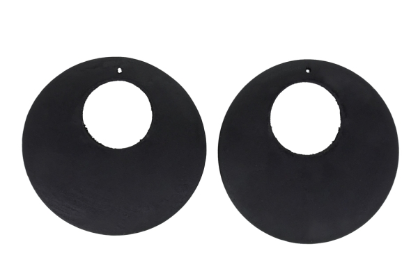 WOODEN BASICS - CIRCLE 02 - 59х6mm - BLACK - 30pcs. Hole-2.0mm