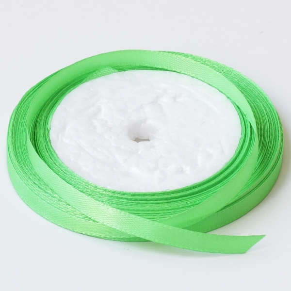 SATIN RIBBON 0.6cm - GREEN (LIGHT) 052 - 25yards(22m)