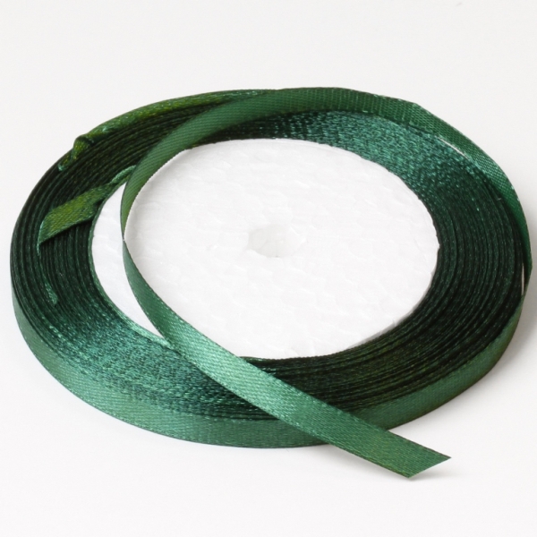 SATIN RIBBON 0.6cm - GREEN (DARK) 049 - 25yards(22m)