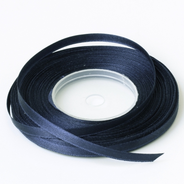 SATIN RIBBON 0.6cm - BLUE (DARK) 038 - 25yards(22m)