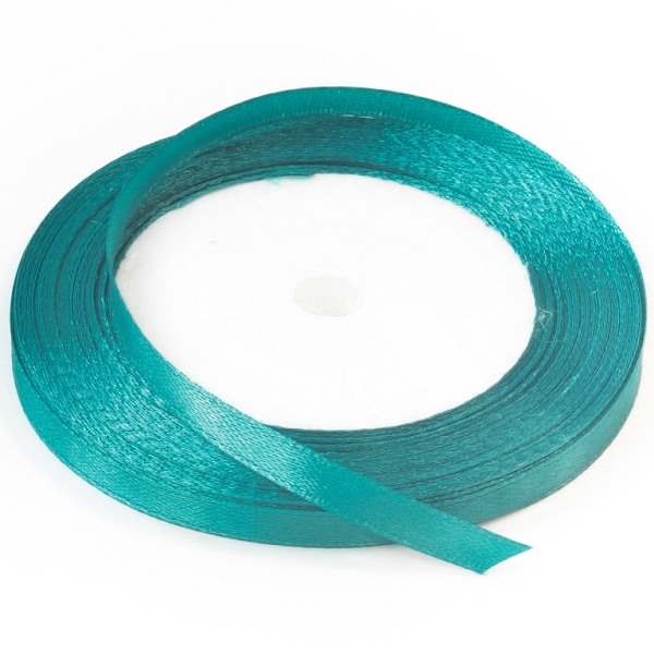 SATIN RIBBON 0.6cm - TURQUOISE BLUE (DARK) 047 - 25yards(22m)