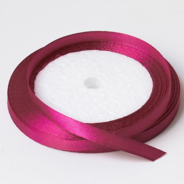 SATIN RIBBON 0.6cm - CYCLAMEN 028 - 25yards(22m)