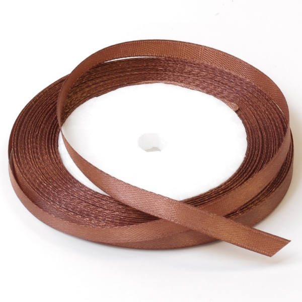 SATIN RIBBON 0.6cm - BROWN 031 - 25yards(22m)