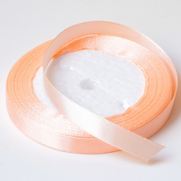 SATIN RIBBON 1.0cm - PEACH 174 - PACKAGE 10х25yards(22m)