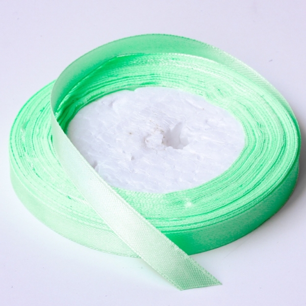 SATIN RIBBON 1.0cm - RESEDA 128 - PACKAGE 10х25yards(22m)