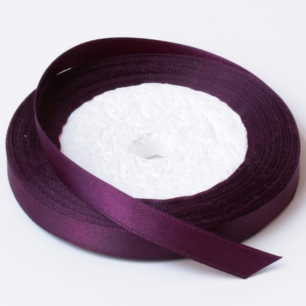 SATIN RIBBON 1.0cm - PURPLE (DARK) 143 - PACKAGE 10х25yards(22m)