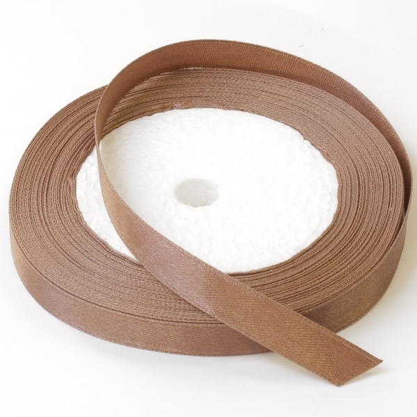 SATIN RIBBON 1.0cm - BROWN 030 - 25yards(22m)