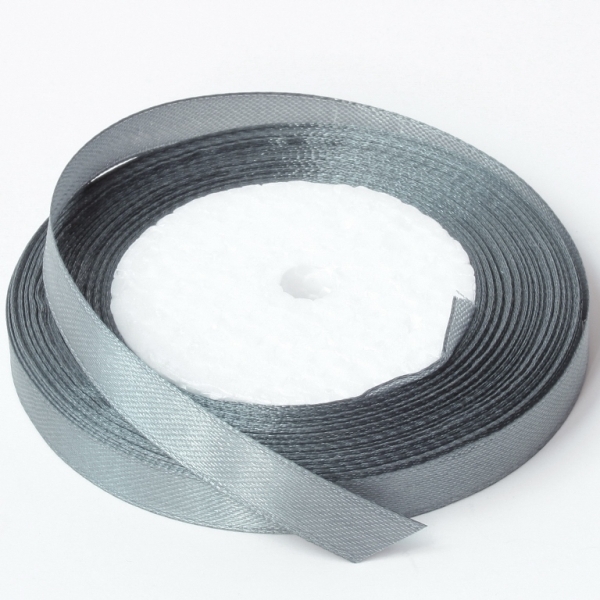 SATIN RIBBON 1.0cm - GRAY (DARK) 105 - 25yards(22m)