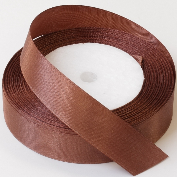 SATIN RIBBON 2.0cm - BROWN 031 - PACKAGE 10x25yards(22m)