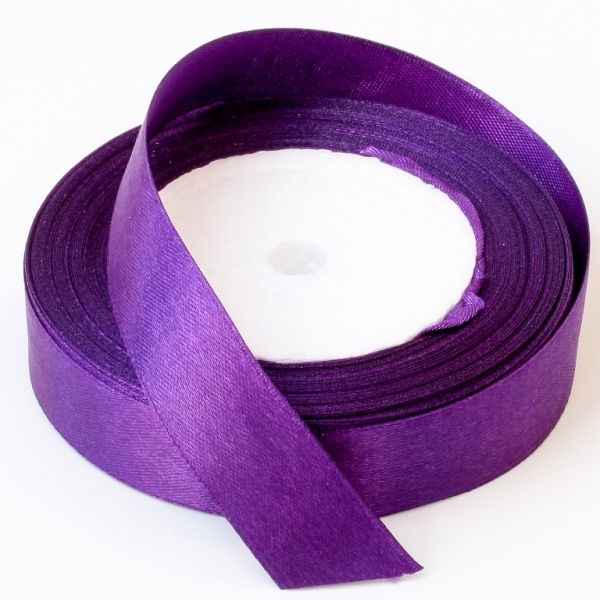 SATIN RIBBON 2.0cm - PURPLE (DARK) 046 - PACKAGE 10x25yards(22m)