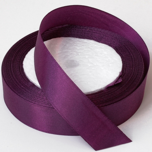 SATIN RIBBON 2.0cm - PURPLE (DARK) 143 - PACKAGE 10x25yards(22m)