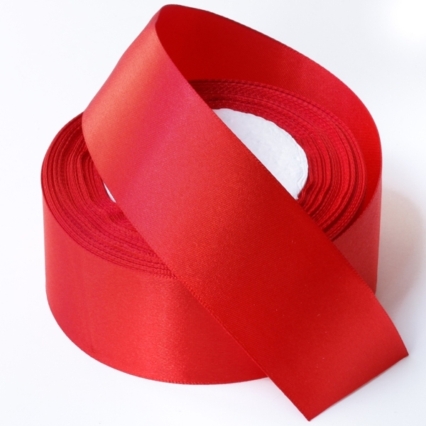 SATIN RIBBON 4.0cm - RED 026 - PACKAGE 5x25yards(22m)