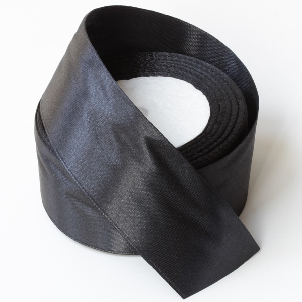 SATIN RIBBON 4.0cm - BLACK 039 - PACKAGE 5x25yards(22m)