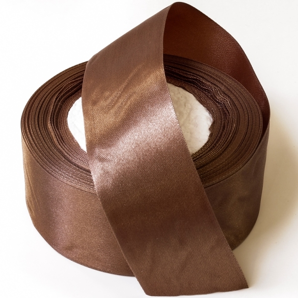 SATIN RIBBON 4.0cm - BROWN (DARK) 032 - PACKAGE 5x25yards(22m)