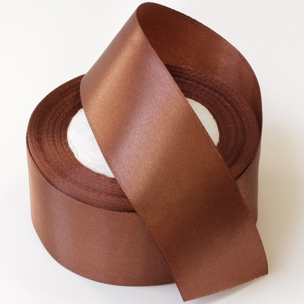 SATIN RIBBON 4.0cm - BROWN 031 - PACKAGE 5x25yards(22m)