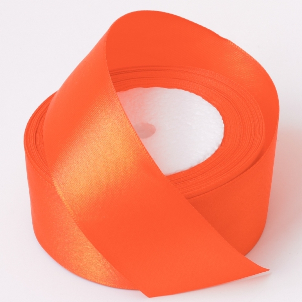 SATIN RIBBON 4.0cm - ORANGE 069 - PACKAGE 5x25yards(22m)