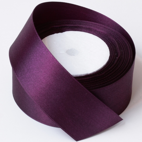 SATIN RIBBON 4.0cm - PURPLE (DARK) 143 - 25yards(22m)