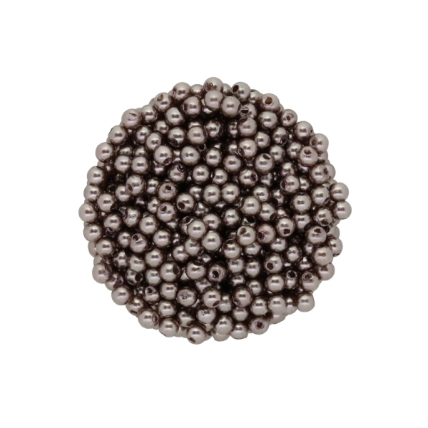 ACRYLIC IMITATION PLASTIC PEARLS - BALL - 4mm CAPPUCCINO 02 - PACKAGE 500g Hole-1.5mm (18000pcs.)