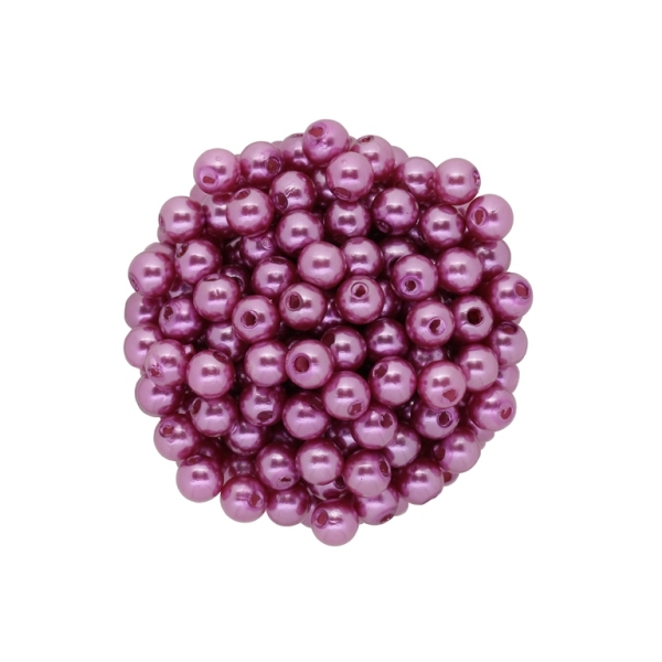 ACRYLIC IMITATION PLASTIC PEARLS - BALL - 6mm ROSE DUST 38 - PACKAGE 500g Hole-1.8mm (5000pcs.)