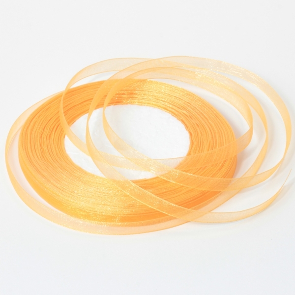 ORGANZA RIBBON 0.6cm - YELLOW (DARK) 016 - PACKAGE 10x50yards(45m)