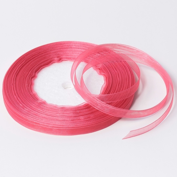 ORGANZA RIBBON 0.6cm - CORAL 183 - PACKAGE 10x50yards(45m)