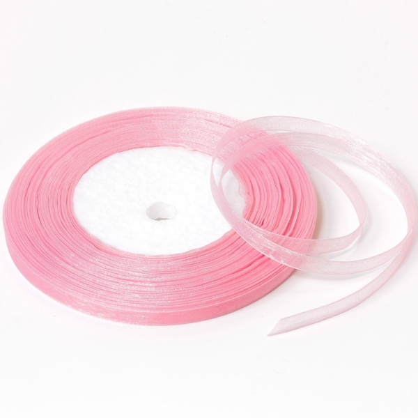 ORGANZA RIBBON 0.6cm - ROSE DUST (LIGHT) 071 - PACKAGE 10x50yards(45m)