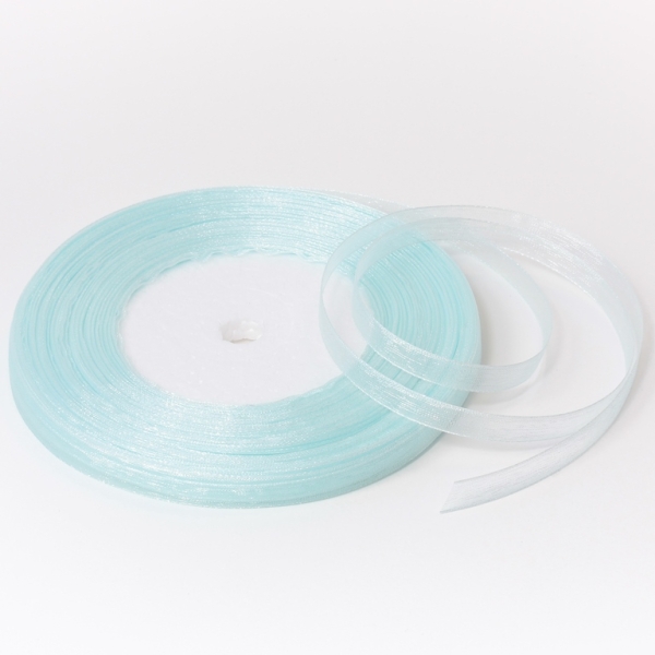 ORGANZA RIBBON 0.6cm - BLUE (LIGHT) 013 - PACKAGE 10x50yards(45m)