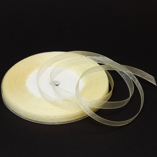 ORGANZA RIBBON 0.6cm - CHAMPAGNE 008 - PACKAGE 10x50yards(45m)