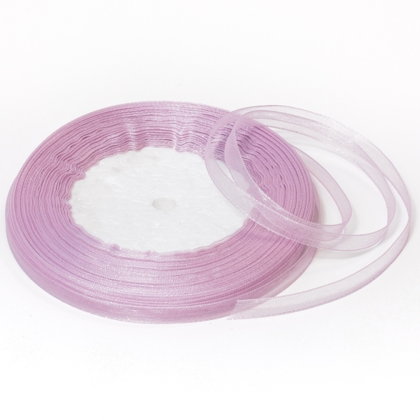 ORGANZA RIBBON 0.6cm - PURPLE (LIGHT) 045 - 50yards(45m)