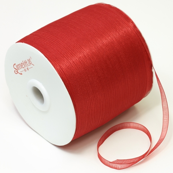 ORGANZA RIBBON 0.6cm - RED 026 - 500yards(450m)