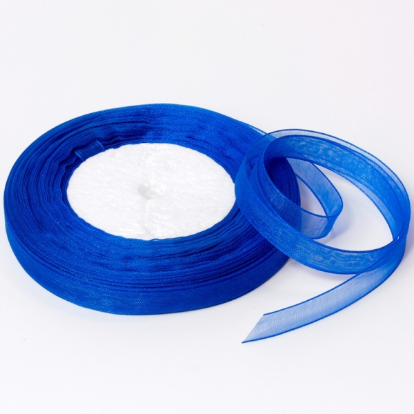 ORGANZA RIBBON 1.0cm - BLUE 040 - PACKAGE 10x50yards(45m)