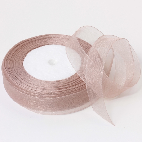 ORGANZA RIBBON 2.0cm - CAPPUCCINO 091 - PACKAGE 5х50yards(45m)