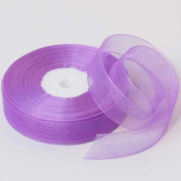 ORGANZA RIBBON 2.0cm - PURPLE 169 - PACKAGE 5х50yards(45m)